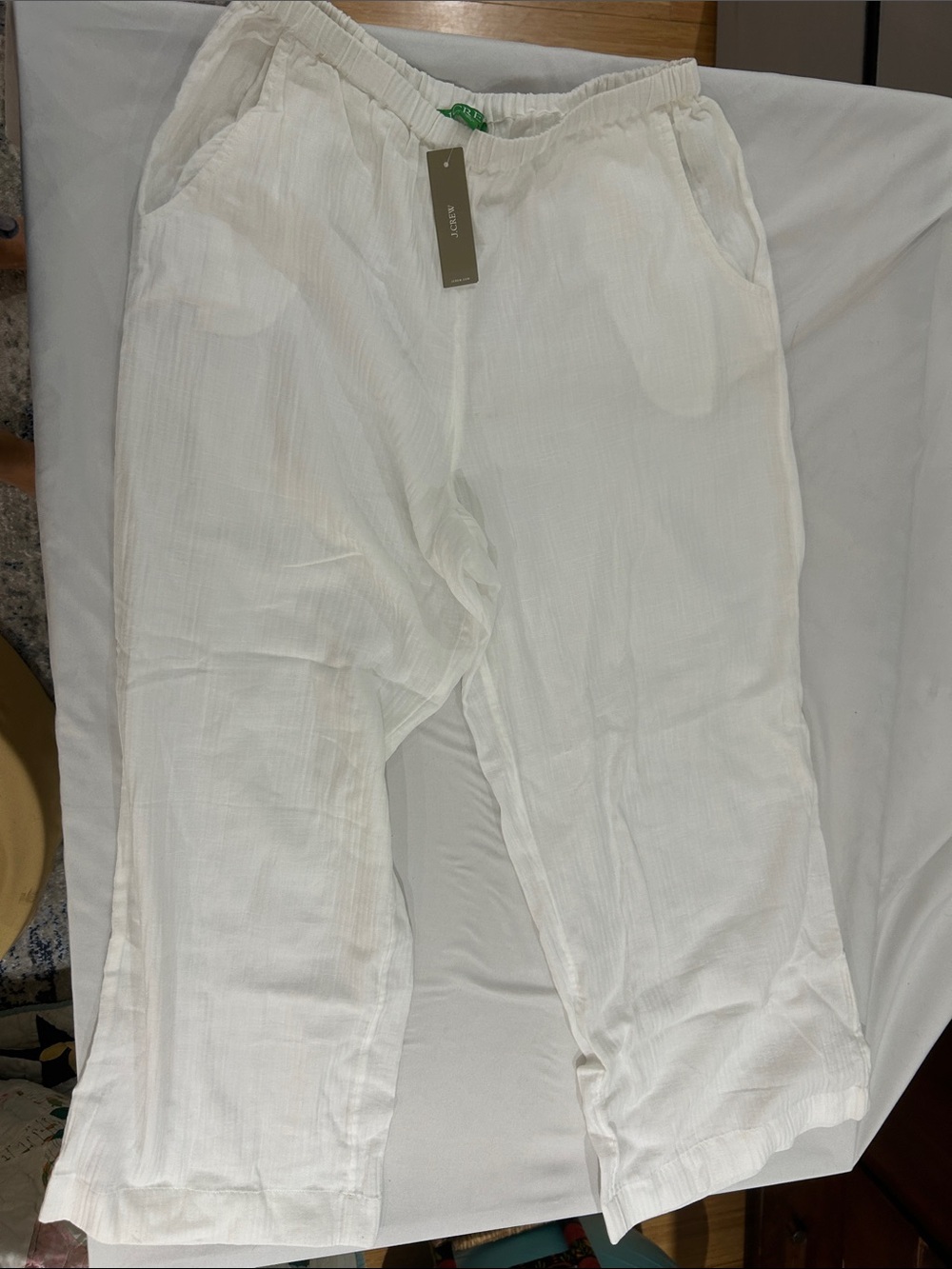 J. Crew Cream Lightweight Capri Pants